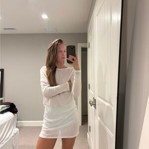 White backless Sheer coverup